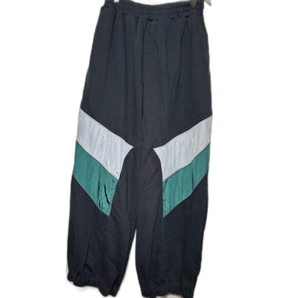 Free People FP Movement Hot Track Pant Black Combo green sportswear barrel leg M - Picture 2 of 6